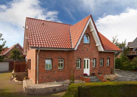 ABC клинкерная черепица Artikel 6002, kupferbraun, ABC Verblendklinker, Artikel 858, Grafschafter rot-Kohlebrand, Mettingen