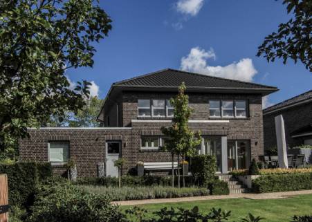 ABC клинкерная черепица, Artikel 6003, anthrazitschwarz, ABC Verblendklinker, Artikel 954, Hamburg, schwarz-blau-bunt, Ibbenbüren