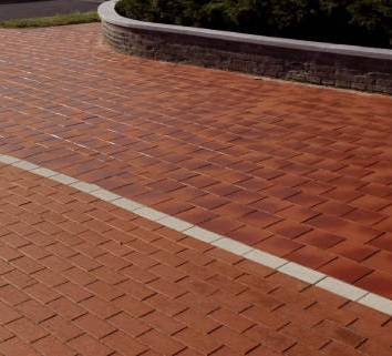 ABC кирпич тротуарный Artikel 8891, kupferschmelz, 200x200, Artikel 905, rot-nuanciert, 200x100, Knokke, Belgien